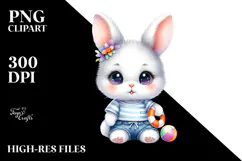 Cute Baby Bunny at the Beach PNG Product Image 2