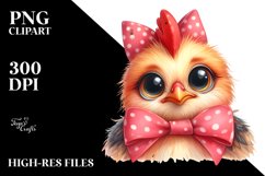 Funny Baby Rooster Portrait Clipart Product Image 1