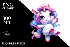 Cute Unicorn Running PNG Product Image 2