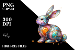 Colorful Bunny PNG Product Image 2
