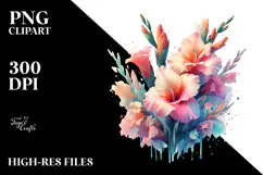 -Like Gladiolus Painting, Transparent PNG Product Image 2