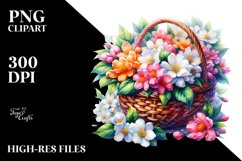 Colorful Jasmine Basket Clipart Product Image 3