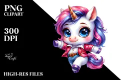 Cute Baby Unicorn Dancing PNG Product Image 2