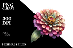 Zinnia with -Like Material, High-Res PNG Product Image 2