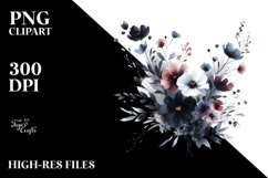 Bold Flowers Canvas | Sublimation | Clipart Product Image 1