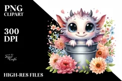 Cute Baby Dragon, Transparent PNG Product Image 3