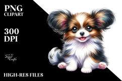 Cute Baby Papillon PNG Product Image 2