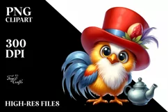 Watercolor Funny Rooster | Proud Clipart Product Image 3