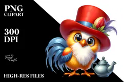 Watercolor Funny Rooster | Proud Clipart Product Image 2