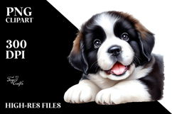 Happy Baby Saint Bernard PNG Product Image 2