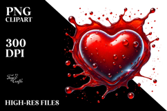 Red Glossy Heart, Transparent PNG Product Image 2