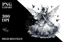 Washed Watercolor Gothic Fairy PNG Product Image 2