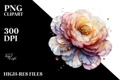 Ranunculus Watercolor Abstract Clipart Product Image 1