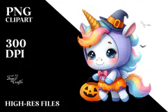 Halloween Baby Unicorn Clipart Product Image 2