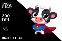 Holstein Cow with Dramatic Face, PNG Product Image 2