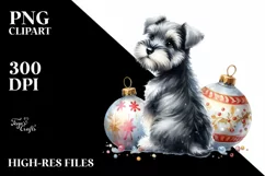 Cute Miniature Schnauzer, High-Res PNG Product Image 1