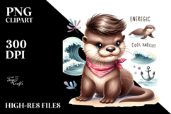 Cute Baby Otter PNG Product Image 2