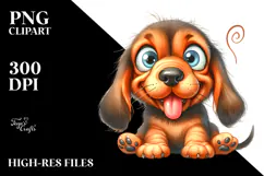 Happy Baby Bloodhound, PNG Product Image 2