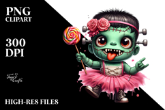 Funny Frankenstein Kid, Transparent PNG Product Image 2