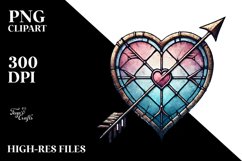Simple Distressed Stained Hearth Arrow PNG Product Image 2