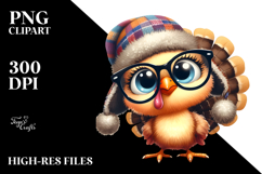 Watercolor Funny Turkey Chick es | Sublimation Clipart Product Image 2
