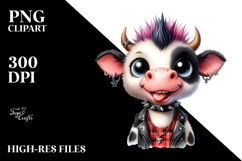 Cute Punk Cow PNG Product Image 2