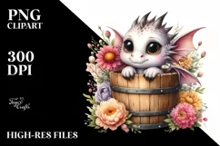 Cute Baby Dragon Hummingbird PNG Product Image 1