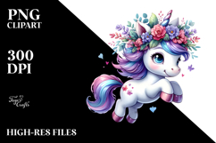 Colorful Unicorn with Cool Haircut PNG Product Image 2
