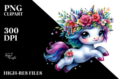 Cute Unicorn with Cool Haircut, PNG Product Image 2