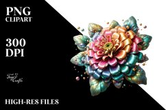 Abstract Shiny Zinnia | Clipart Product Image 3