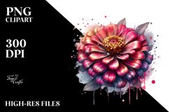 Abstract Shiny Zinnia | Clipart Product Image 3