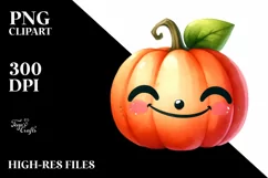 Funny Vibrant Pumpkin Cute | Clipart Product Image 3