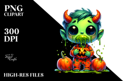 Funny Contempt Demon in Pajamas PNG Product Image 2