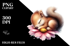 Cute Adorned Baby Squirrel PNG Product Image 2