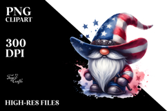 Washed Watercolor Patriotic Cowboy Gnome Product Image 2