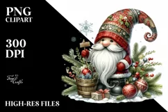 Detailed Christmas Gnome PNG Product Image 3