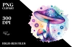 Colorful Watercolor Mushroom Product Image 1