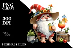 Whimsical Gnome Cocktail Summer Clothes PNG Product Image 2
