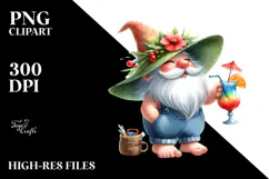 Whimsical Gnome Cocktail Summer Clothes PNG Product Image 2