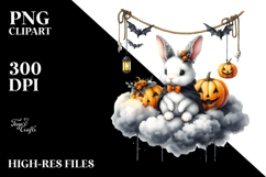 Rabbit Halloween Cloud PNG Product Image 2
