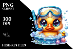 Vibrant Crazy Eyes Baby Duck PNG Product Image 2