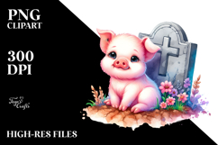 Halloween Baby Pig Clipart Product Image 2