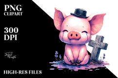 Halloween Baby Pig Clipart Product Image 2