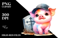 Vibrant Cute Baby Pig | Sublimation | Clipart Product Image 2