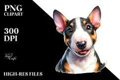 Happy Bull Terrier, Transparent PNG Product Image 2