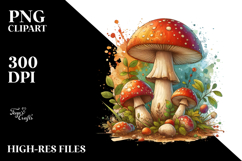 Detailed Wooden Small Stained Mushroom PNG Product Image 2