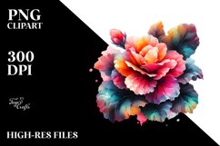 Shiny Begonia Made of Material | Sublimation Clipart Product Image 1