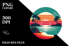 Retro Tropical Island Sunset, 20 oz Tumbler Product Image 2