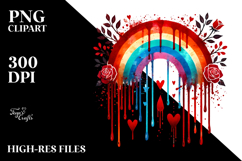 Colorful Rainbow with Hearts, Transparent PNG Product Image 2