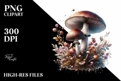 Pastel Glossy Mushroom, Transparent PNG Product Image 1